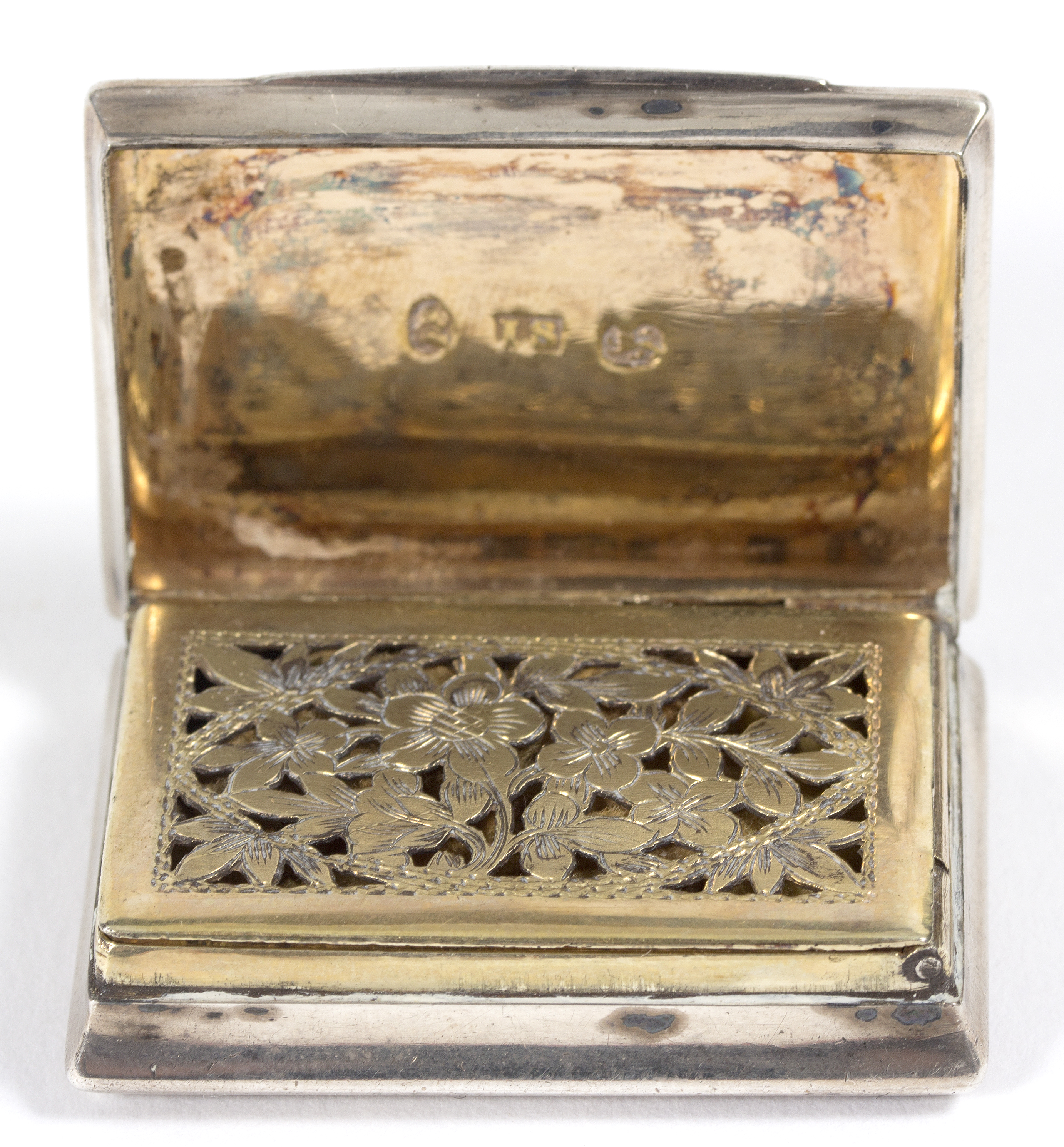 A George III silver vinaigrette, IS, Birmingham 1814, - Image 3 of 4