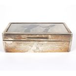 A silver cigarette box, C S & F S London 1928,