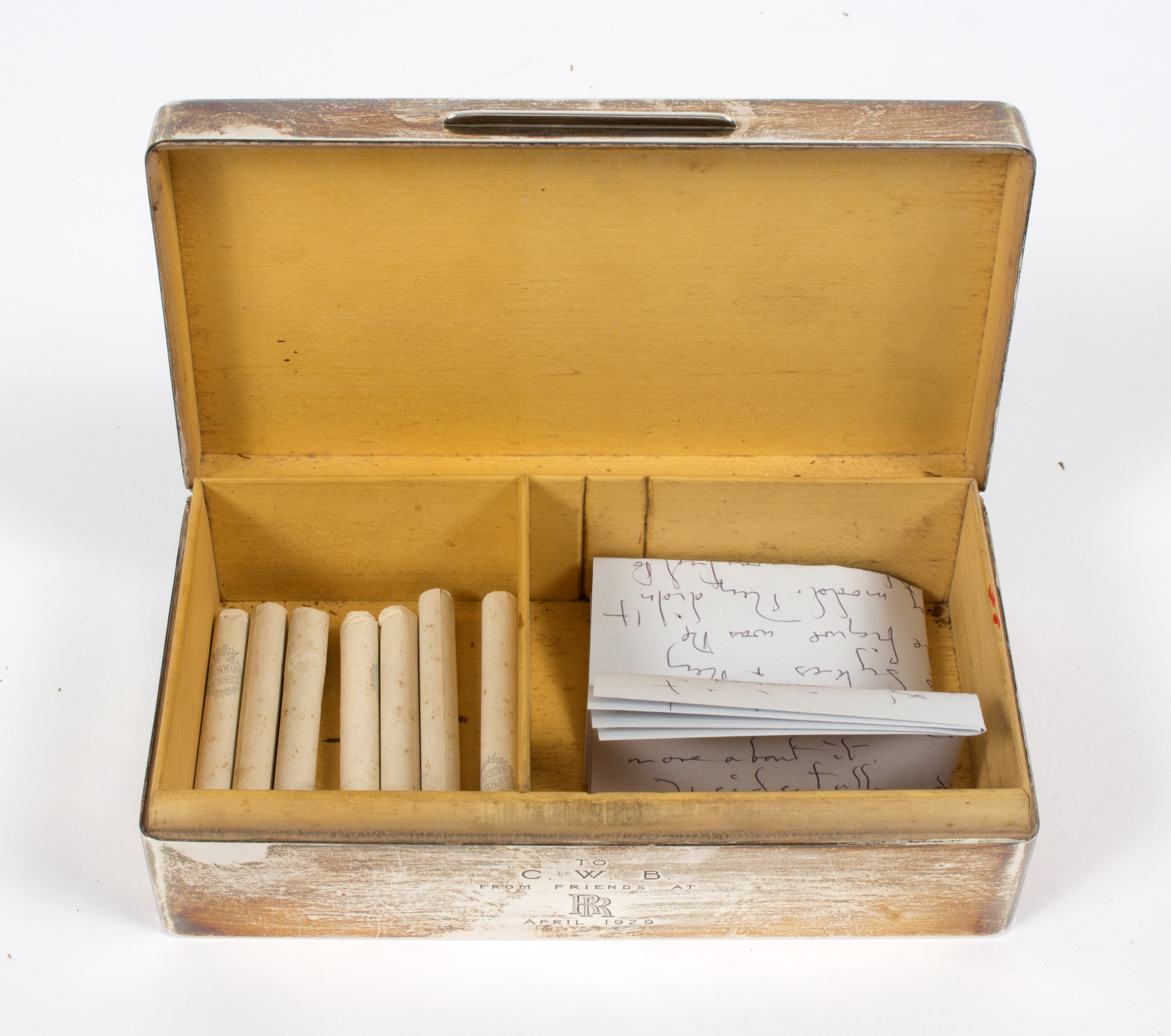 A silver cigarette box, C S & F S London 1928, - Image 3 of 4