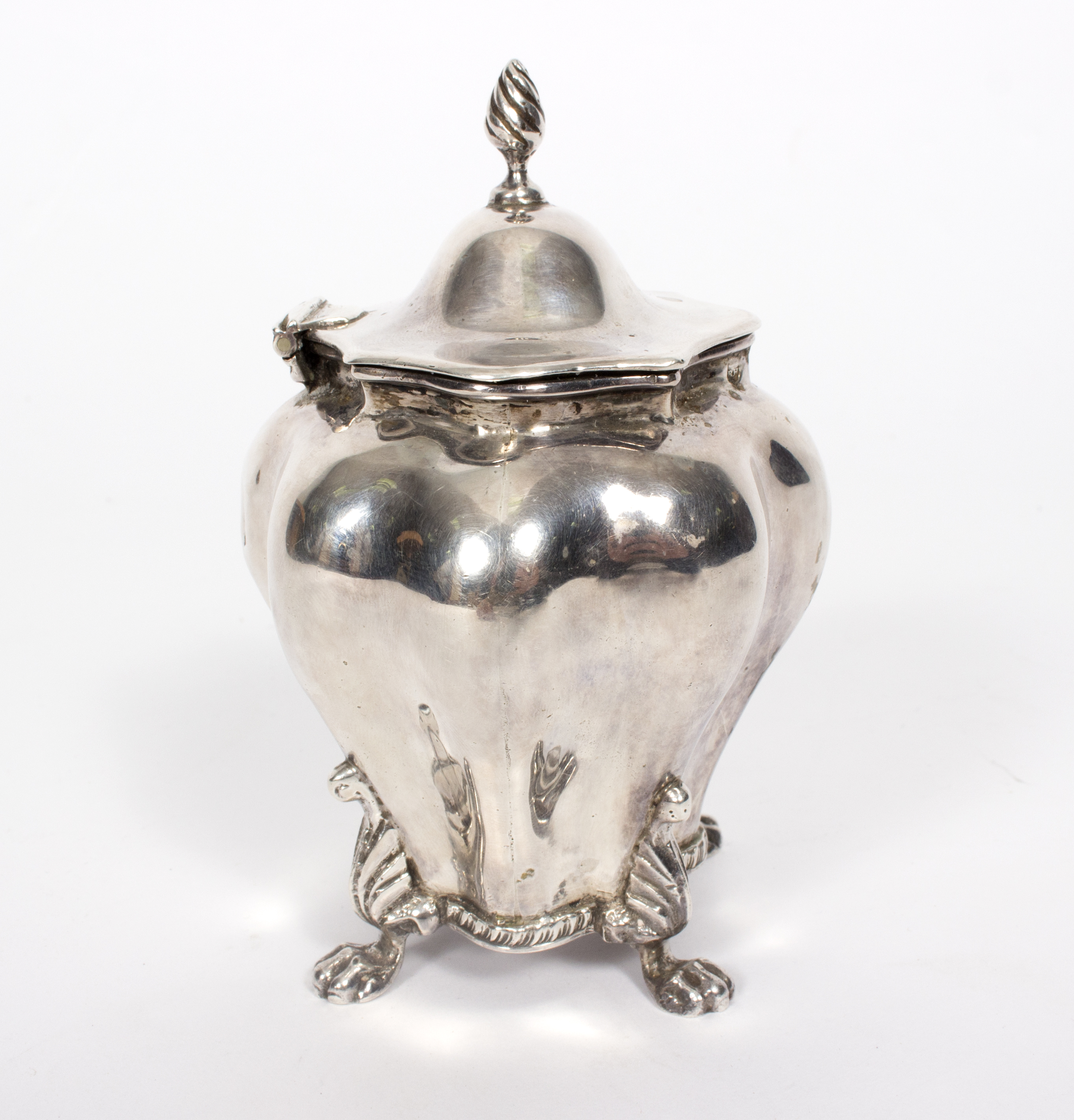 A silver sugar bowl, Chester 1899, of bombé tea caddy form, - Image 2 of 2