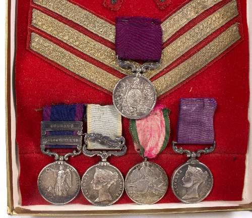 A group of medals to Sergeant William Seabrook 1825-1911, 2216 Colour Sergeant 1st Battalion, - Image 2 of 3