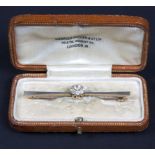 A Victorian diamond bar brooch,