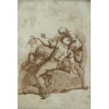 18th Century Continental School/Figure Group/reproduction print, 14cm x 9.