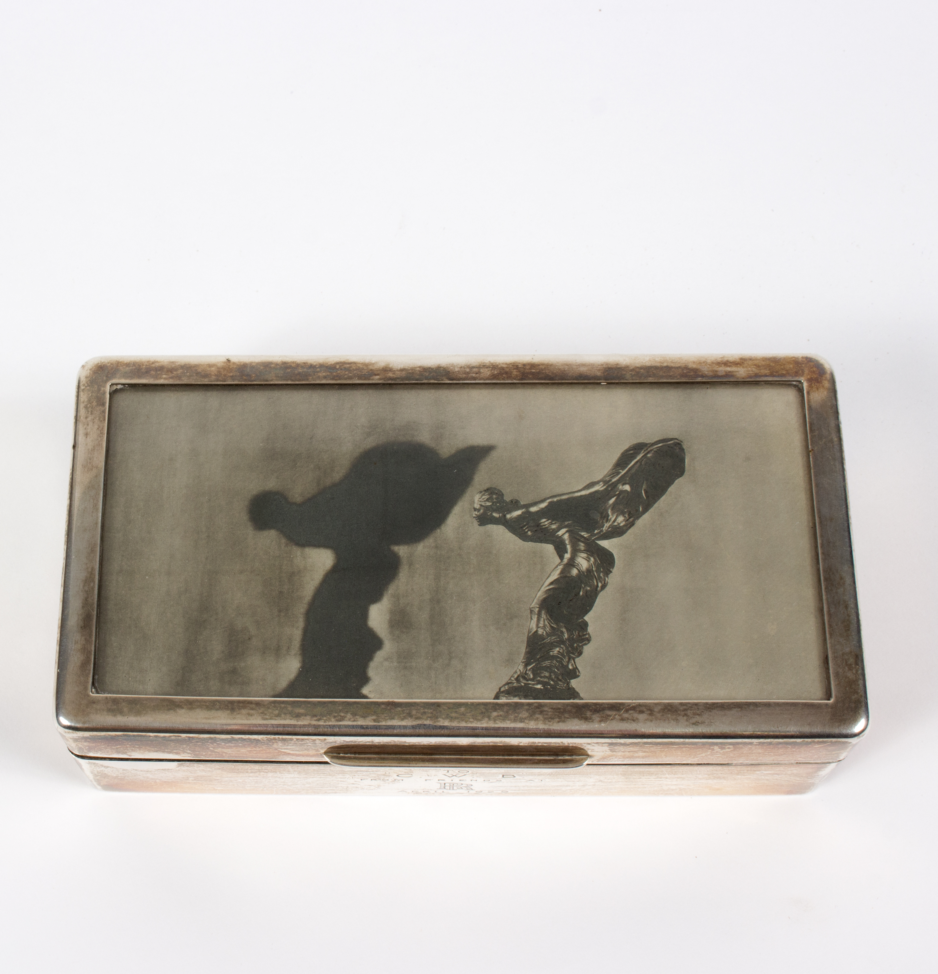 A silver cigarette box, C S & F S London 1928, - Image 2 of 4