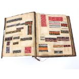 A 19th Century swatch or sample book,