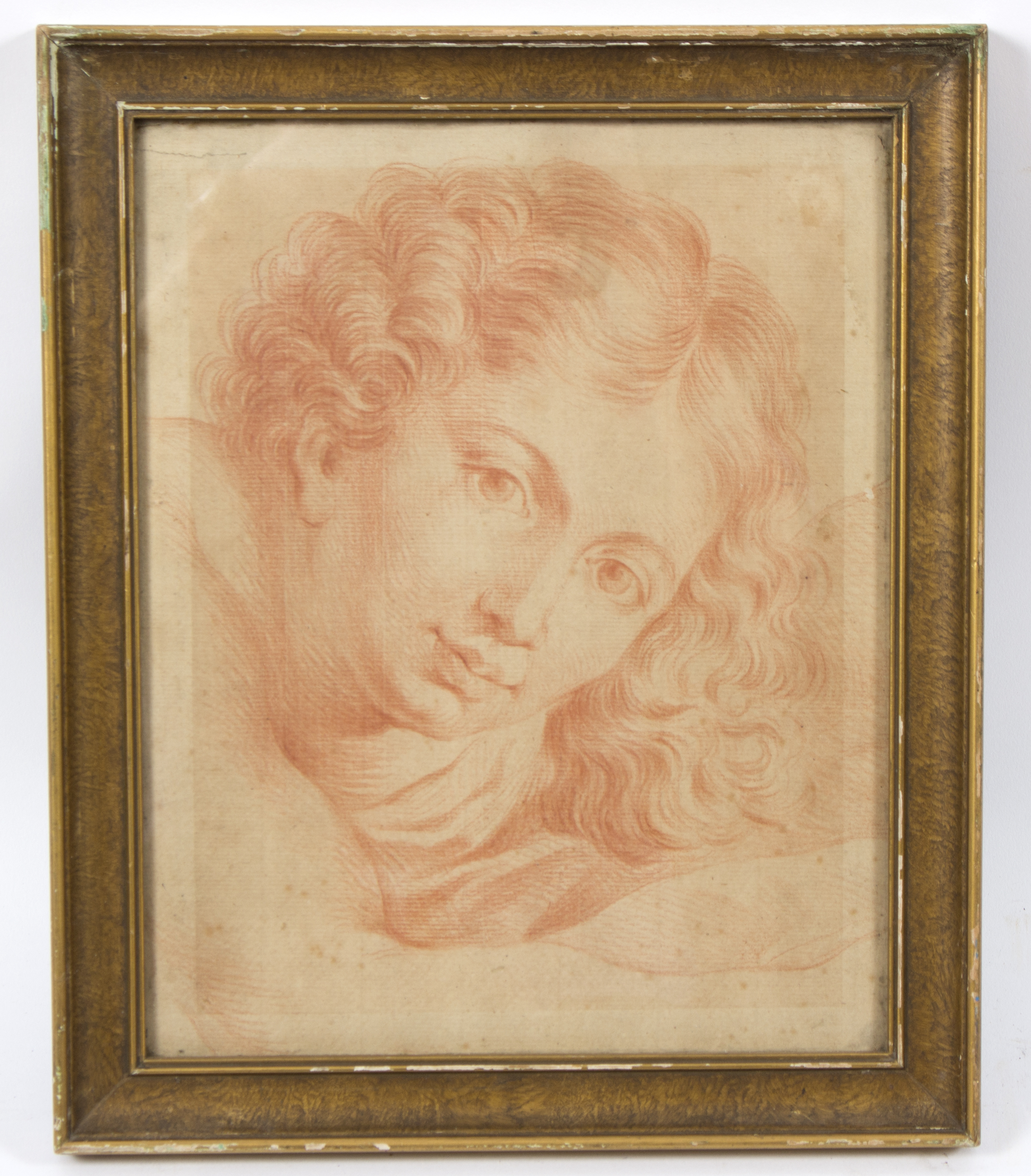 18th Century/Portrait of a Woman/red chalk, - Image 2 of 2
