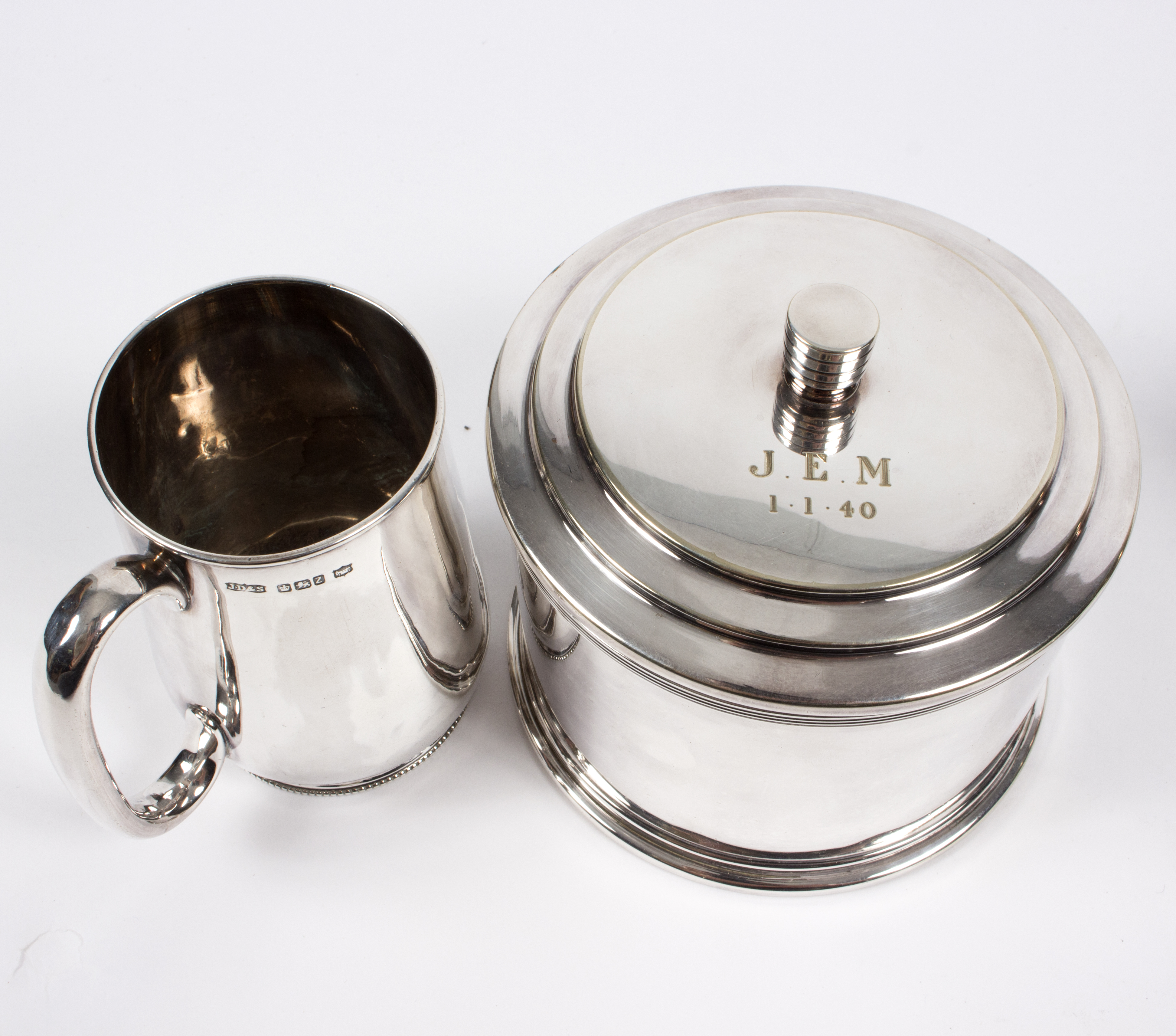 A silver tankard, a plated jug, - Image 2 of 3