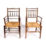 Two William Morris style Sussex chairs