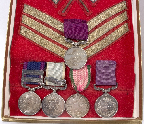 A group of medals to Sergeant William Seabrook 1825-1911, 2216 Colour Sergeant 1st Battalion, - Image 3 of 3