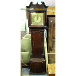 An oak cased longcase clock, the square brass dial signed Coats,