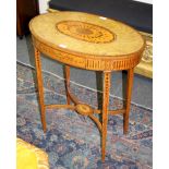 An Edwardian oval occasional table,