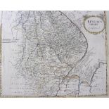 Robert Morden/Map of Lincolnshire/hand-coloured etching,