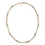 A fancy link gold neck chain,