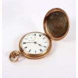 A 9ct gold hunter pocket watch, Chester 1924,