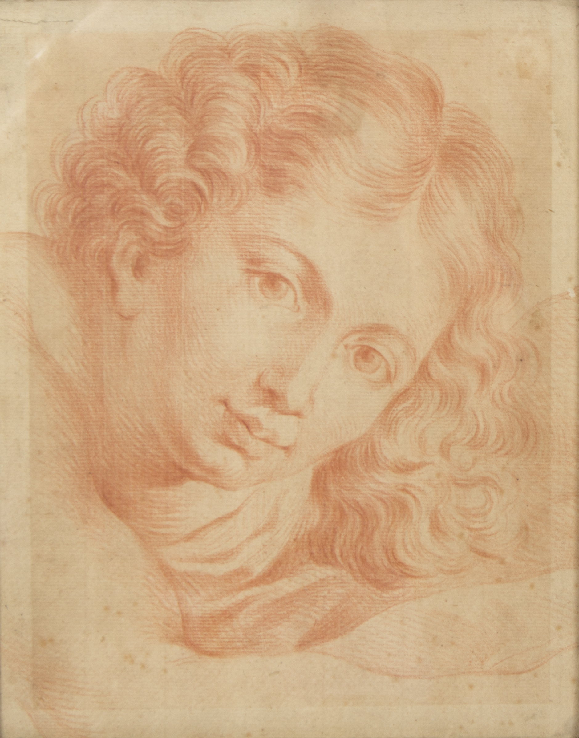 18th Century/Portrait of a Woman/red chalk,