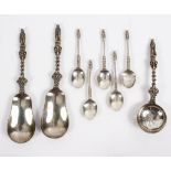 A silver strawberry serving set, William Hutton & Sons Ltd.