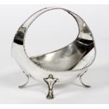 An Art Nouveau style silver basket, HA, Sheffield 1912,