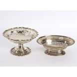 A silver bonbon dish, Sheffield 1910,