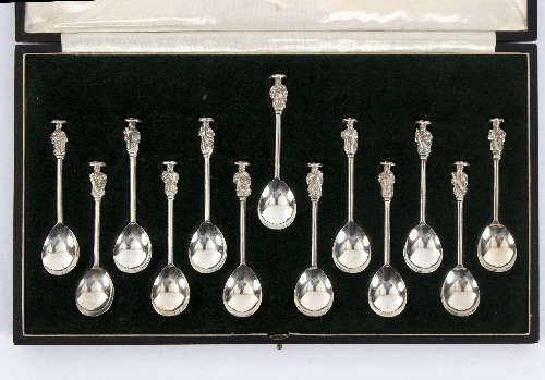 A set of silver Elizabethan style seal top teaspoons, Mappin & Webb, Sheffield 1930, - Image 2 of 2