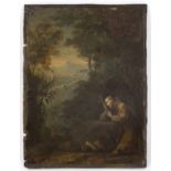 North Italian School/St Jerome in the Wilderness/inscribed verso/oil on copper panel, 15.