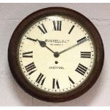 A 19th Century mahogany cased wall clock, Russells Ltd.