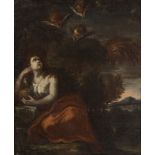 Italian School 17th Century/St Katherine of Siena in a Landscape/ oil on canvas,