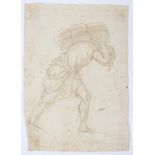 18th Century Italian School, Manner of Luca Carleviris/Venetian Dock Porter/ink and wash,