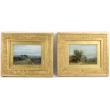 19th Century English School/Landscapes/a pair/one initialled and dated JB 1886/oil on board, 11.