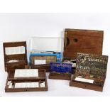 Six Victorian and later mahogany cased artist's watercolour travel sets,