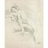 Attributed to John Constable RA/Reclining Nude Youth/pencil,