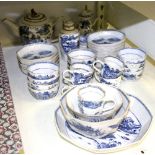 An early 19th Century Chinese blue and white tea service,