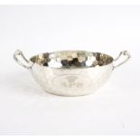 A German silver two-handled bowl with initials beneath a coronet/Provenance: Previously owned by