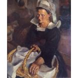 Robert Arthur Bartlett (1900-1976)/The Butter Seller, Quimper/signed/oil on canvas, 43cm x 35.