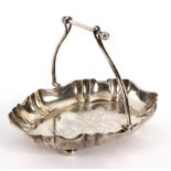 A silver swing-handled dish, Walker & Hall, Sheffield 1898,