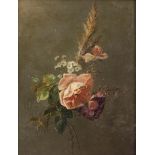 Early 20th Century English School/Bouquet of Roses and other Flowers/oil on canvas,