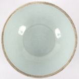 A 19th Century Chinese celadon bowl, incised flowers and foliage, 18.