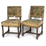 A set of eight 17th Century style dining chairs, circa 1900,