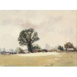 Paul R Hipkiss/Landscape with Farm/signed/watercolour, 26.