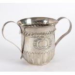 A George III silver porringer, GB, London 1790,