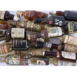 A group of various whisky miniatures,