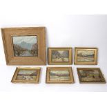 Early 20th Century French School/Four French Landscapes/titled and dated verso 1902/oil on panel,