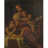 After Raphael 18th Century/The Madonna, Christ Child and St John/oil on canvas,