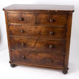 A Victorian mahogany chest, of two short over three long drawers 114.