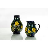 Moorcroft, a Buttercup pattern baluster vase, tubeline decoration,