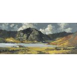 Charles Wyatt Warren (Welsh 1908-1993)/Garn and Llyn Ogwen/signed/oil on canvas, 36cm x 89.