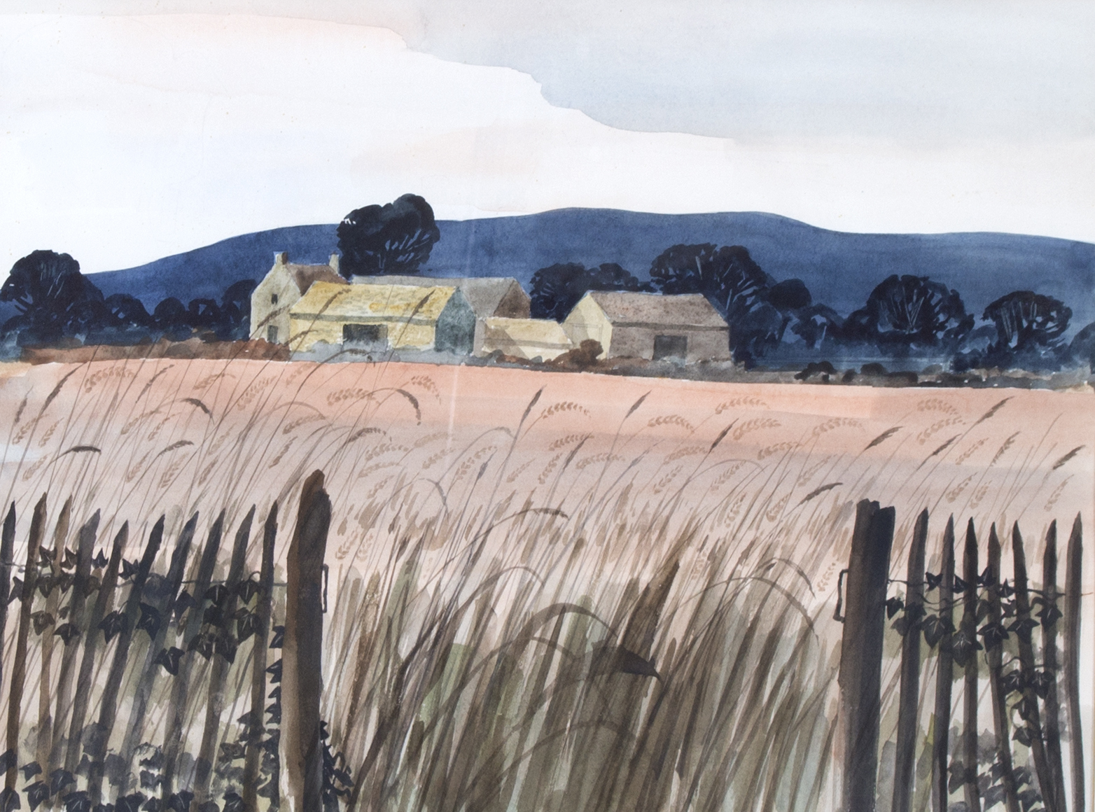 Robert Tavener (British 1920-2004)/Cotswold Landscape/signed/watercolour, - Image 2 of 6