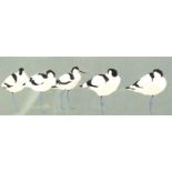 Robert Gillmor (British, born 1936)/Avocets/signed limited edition 7/35/woodcut,