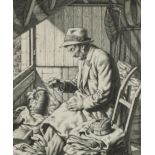 Stanley Anderson (British 1884-1966)/Hedew, The Old Shepherd/signed in pencil,