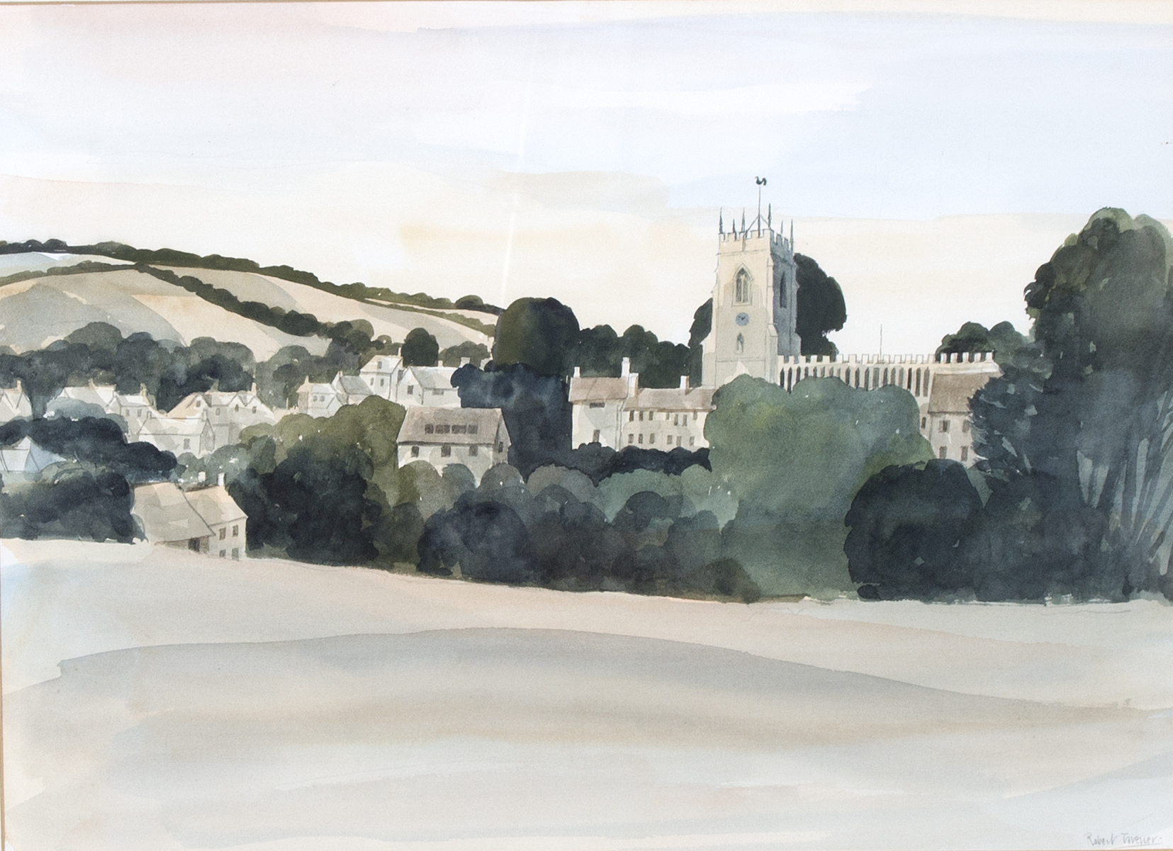 Robert Tavener (British 1920-2004)/Cotswold Landscape/signed/watercolour, - Image 3 of 6