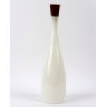 Kastrup, an opaque white glass vase with wood stopper,